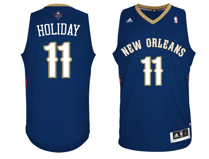 jrue%20holiday%20new%20orleans%20pelicans%20navy%20blue%20jersey